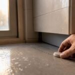 Placing ant bait station on bathroom floor