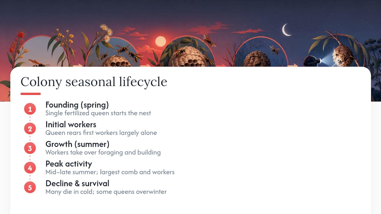 Colony Behavior and the Seasonal Lifecycle — overview diagram
