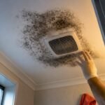 Mould spreading around bathroom ceiling vent