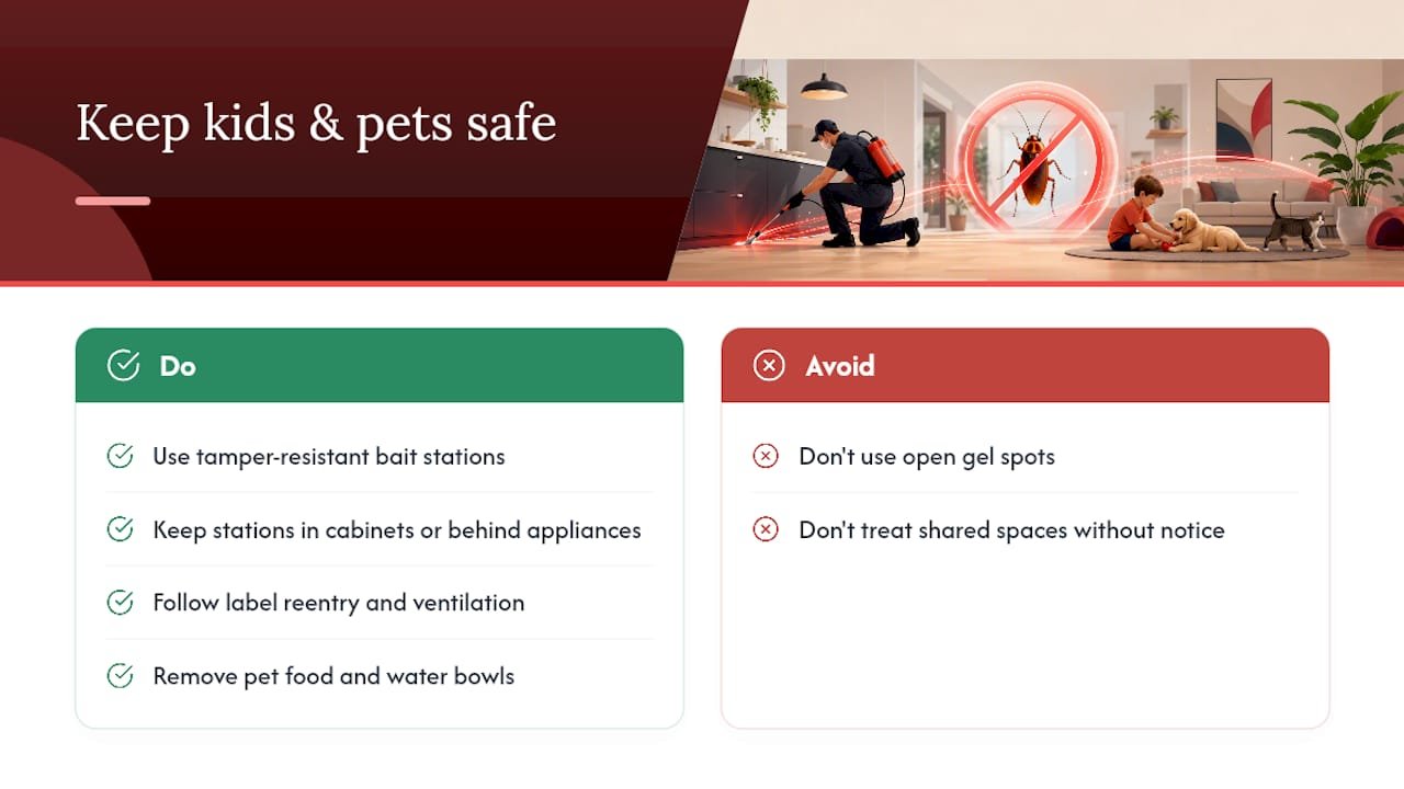 Keeping Kids and Pets Safe During Treatment — overview diagram