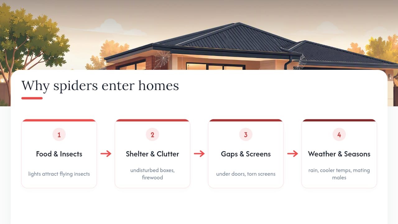 Four reasons spiders enter Australian homes