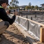 Termite barrier installed before slab pour