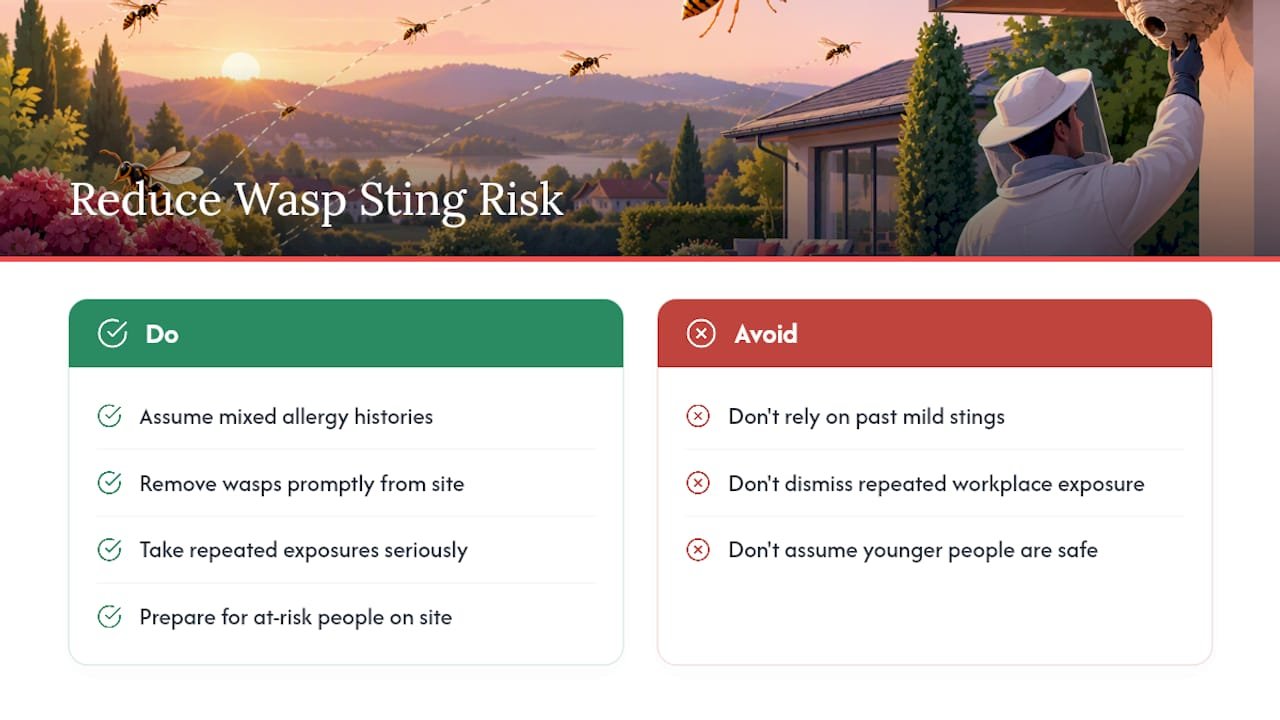 What Raises a Person's Risk of a Wasp Sting Allergy? — overview diagram