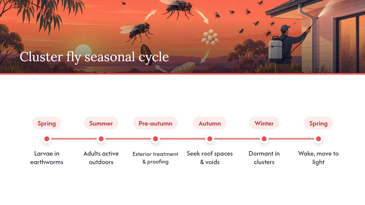 Cluster fly lifecycle and treatment timing
